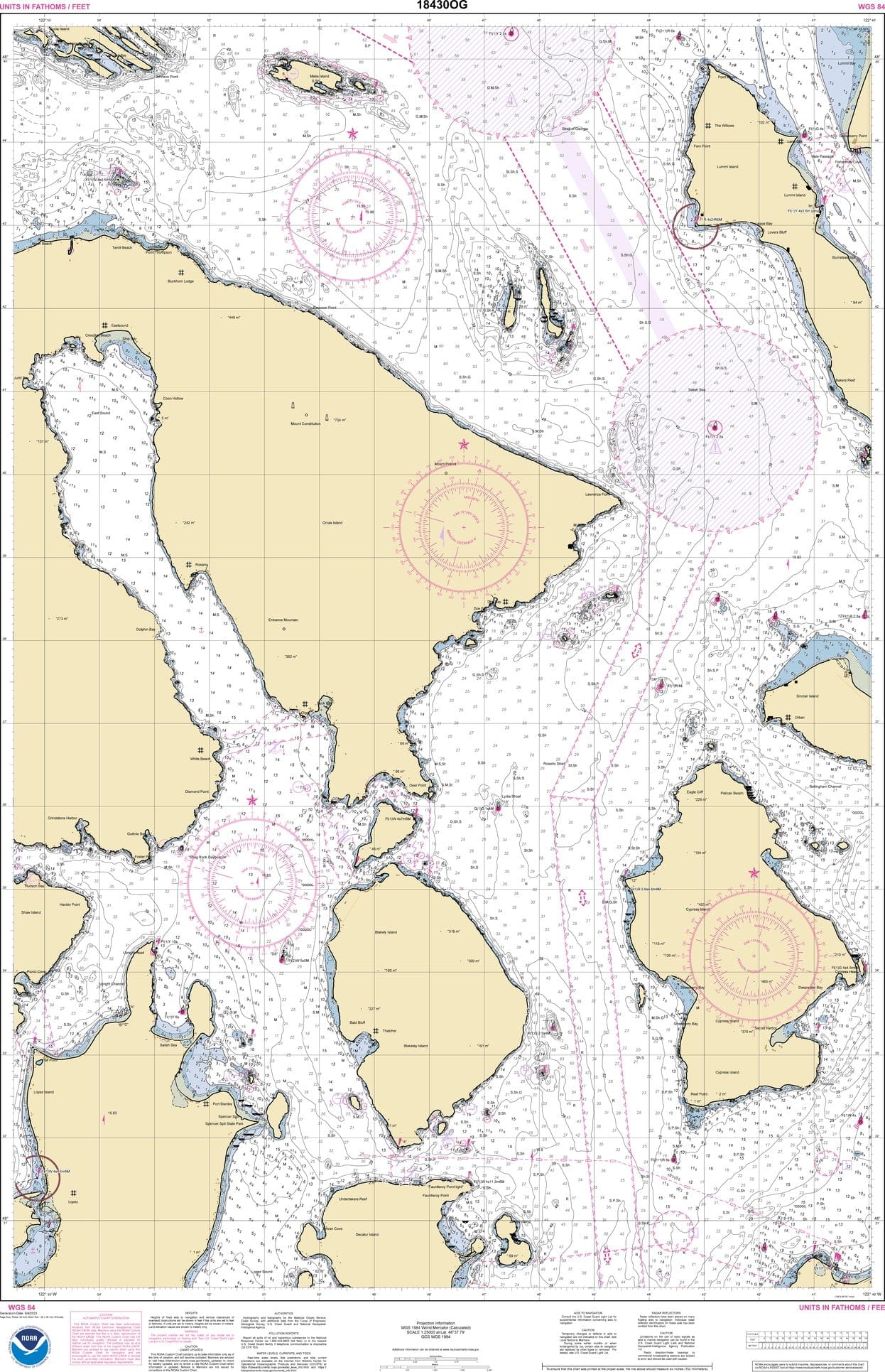 NOAA Nautical Chart 18430: Rosario Strait-northern part