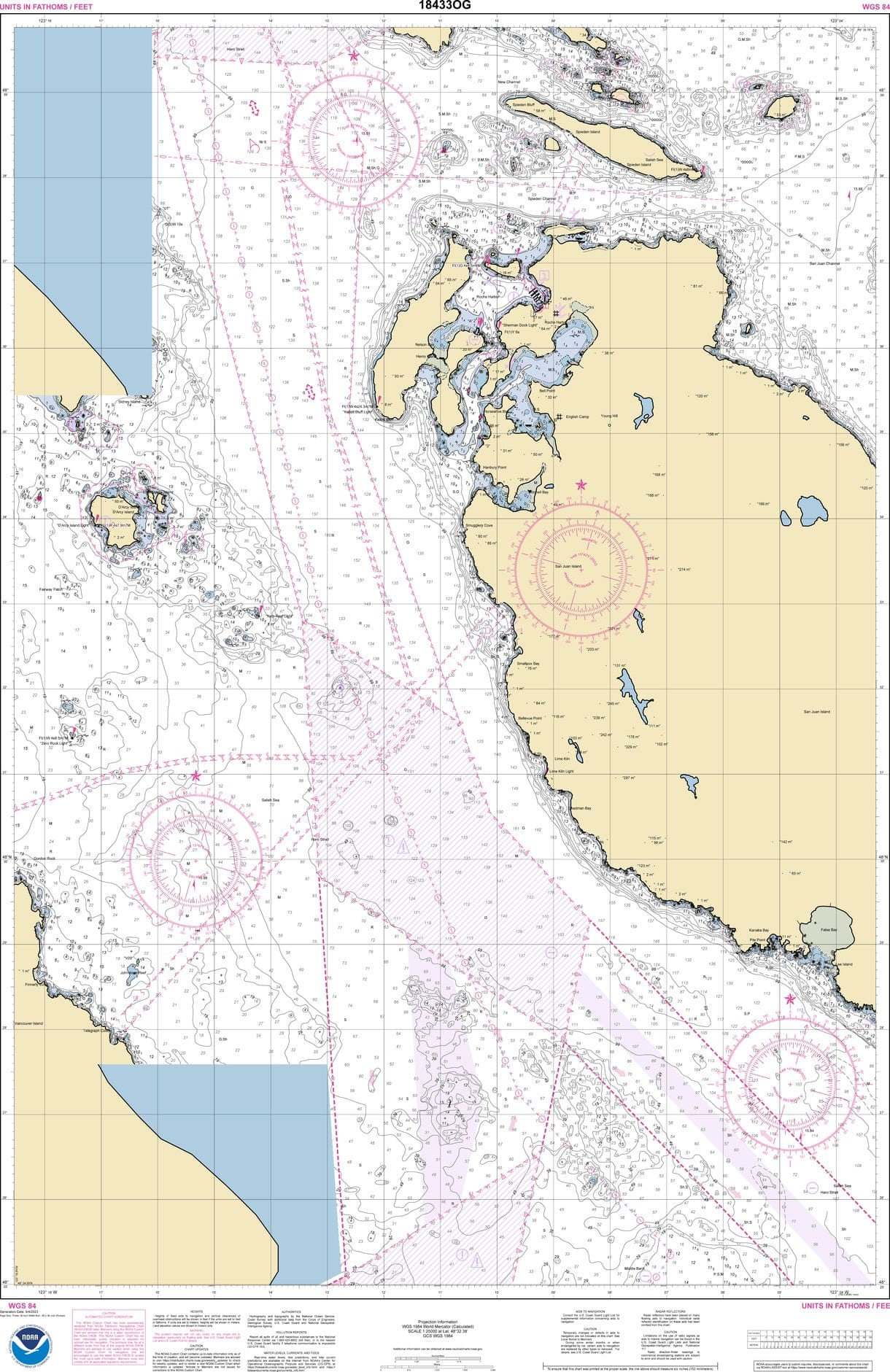 NOAA Nautical Chart 18433: Haro-Strait-Middle Bank to Stuart Island
