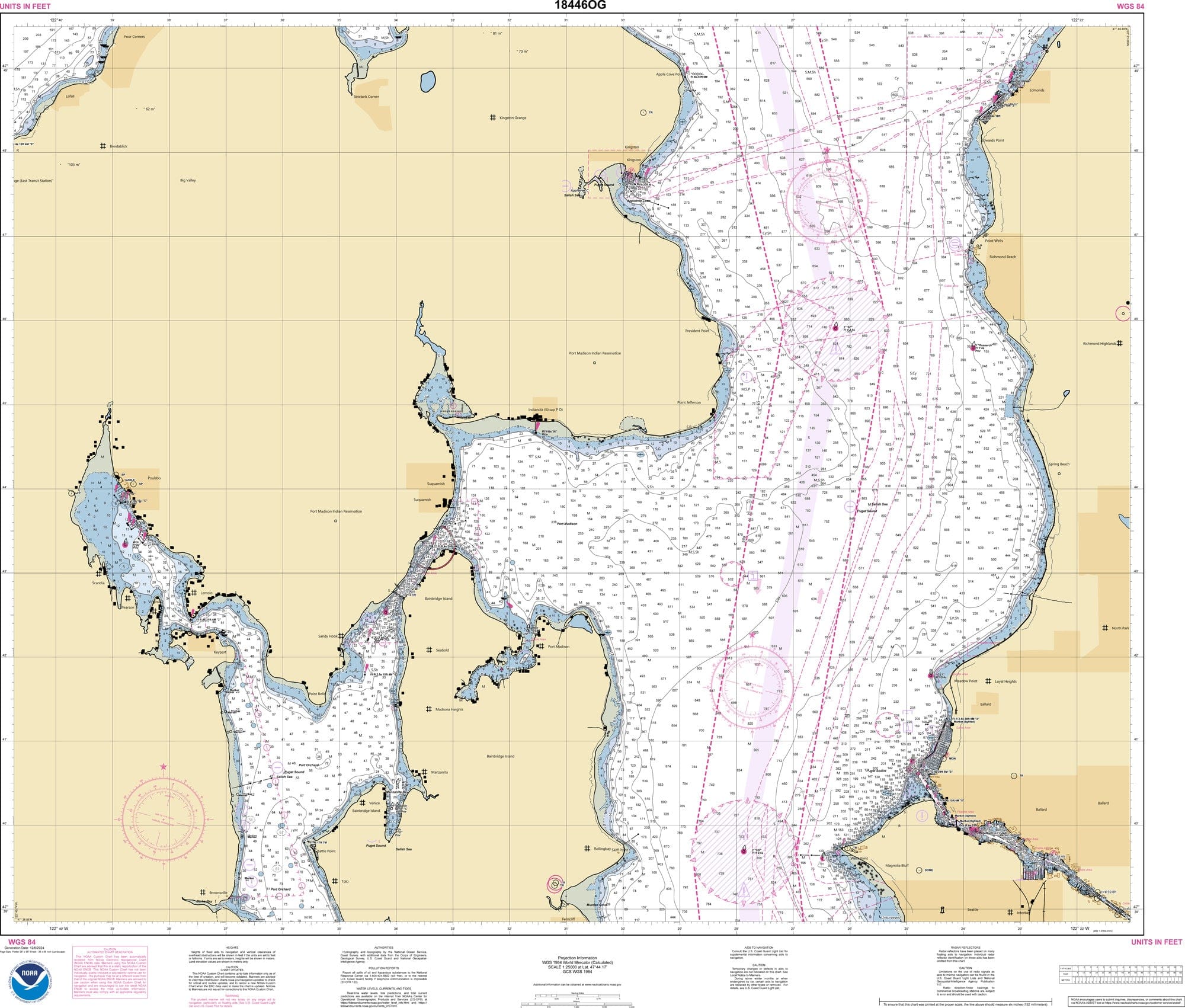NOAA Nautical Chart 18446: Puget Sound-Apple Cove Point to Keyport; Agate Passage