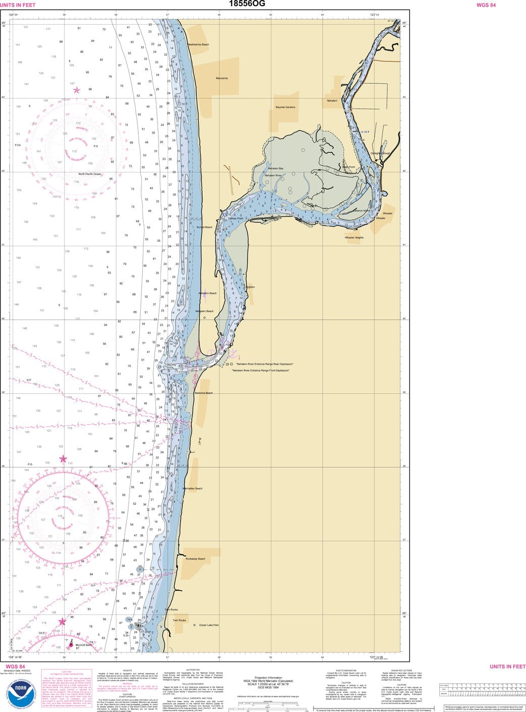 NOAA Nautical Chart 18556: Nehalem River