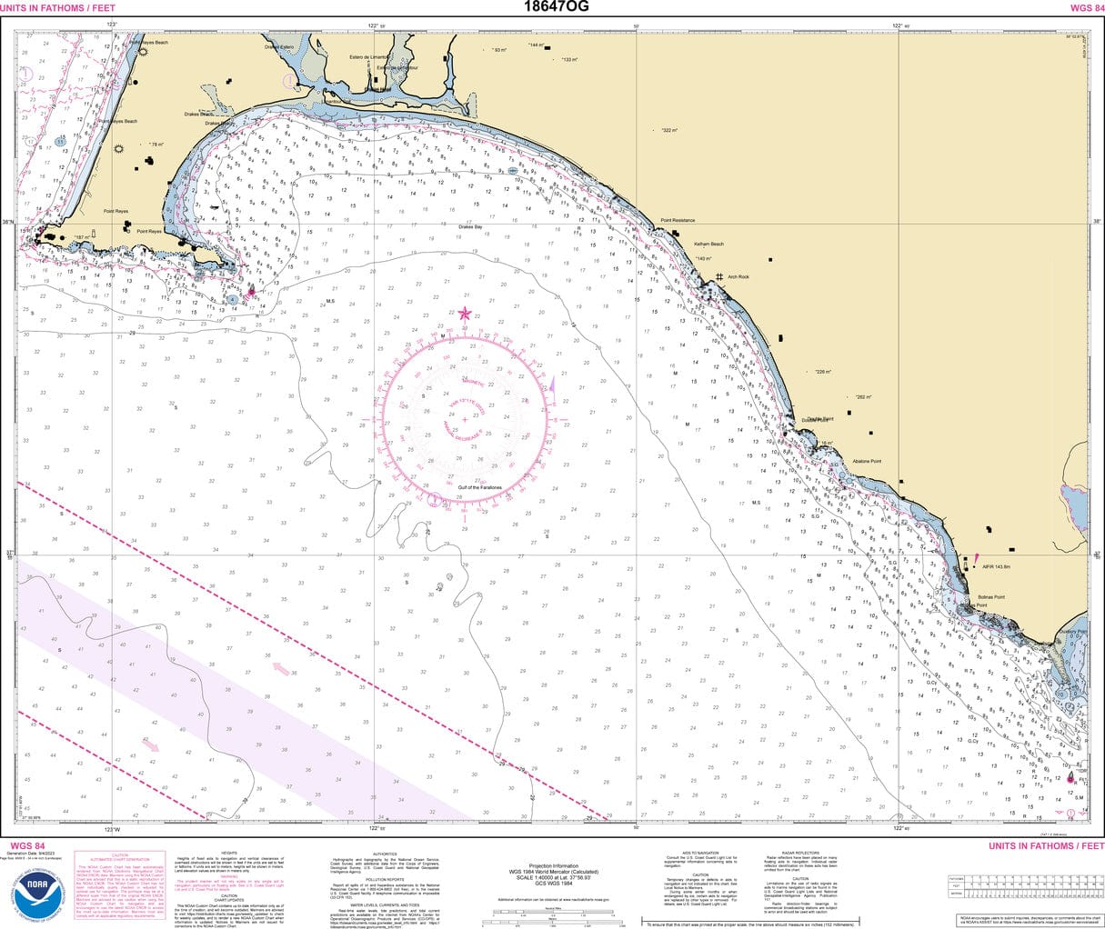 NOAA Nautical Chart 18647: Drakes Bay