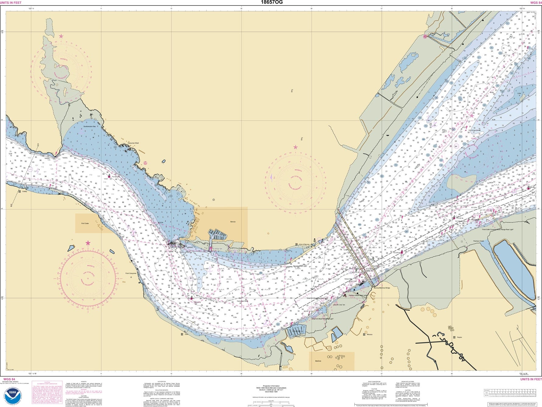 NOAA Nautical Chart 18657: Carquinez Strait