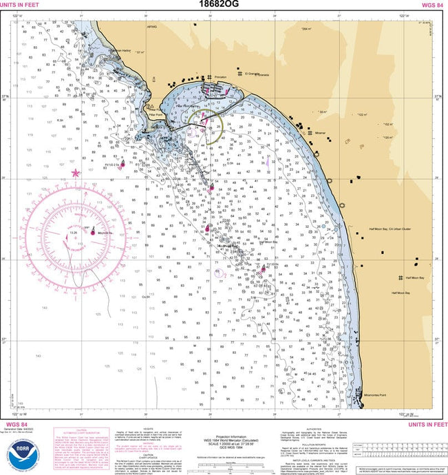 NOAA Nautical Chart 18682: Half Moon Bay