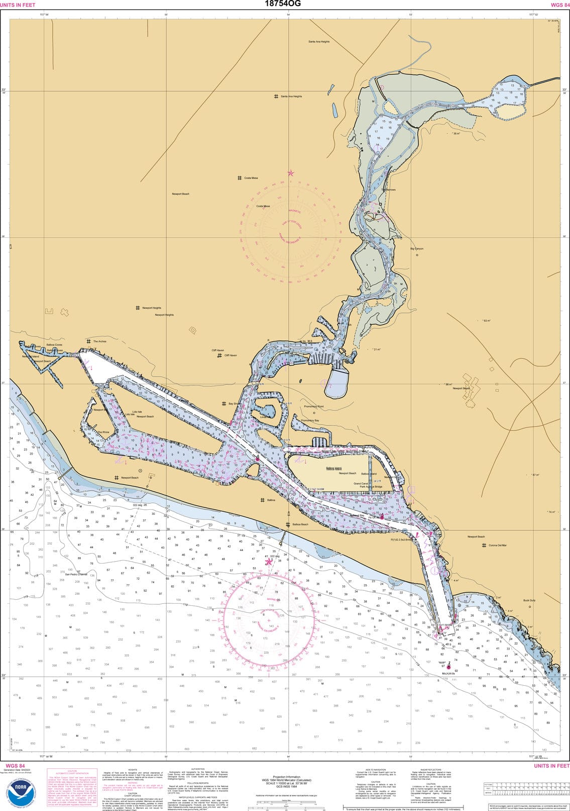 NOAA Nautical Chart 18754: Newport Bay