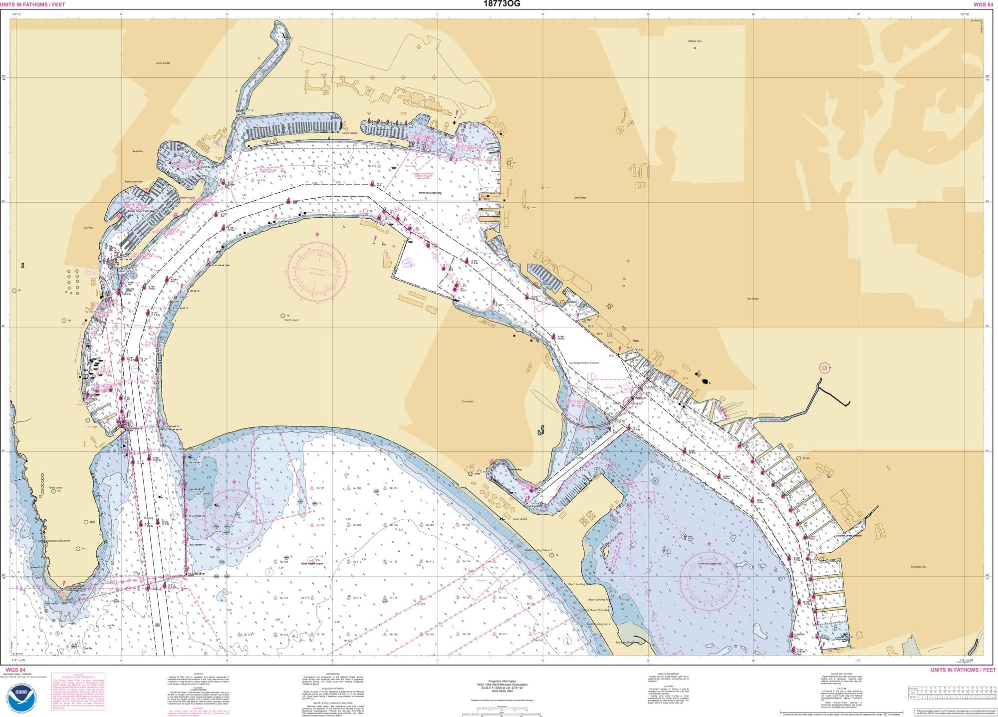 NOAA Nautical Chart 18773: San Diego Bay