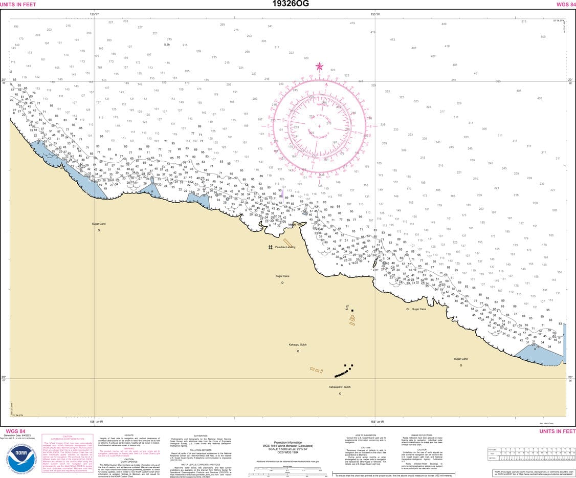 NOAA Nautical Chart 19326: Pa'auhau Landing Island Of Hawai'i