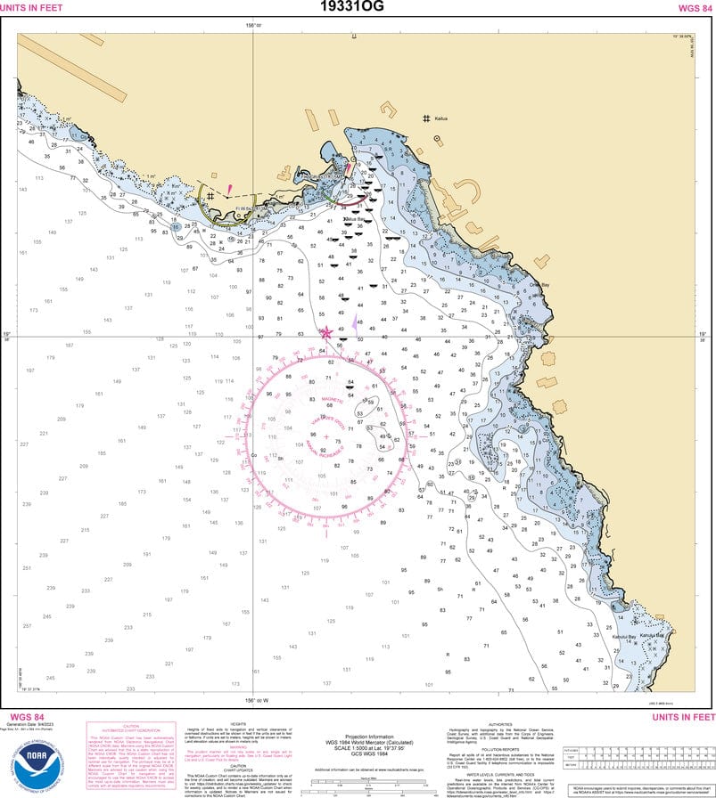 NOAA Nautical Chart 19331: Kailua Bay Island Of Hawai'i
