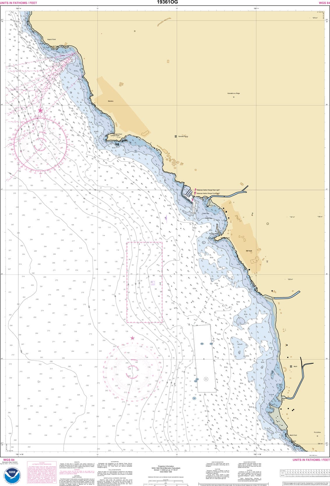 NOAA Nautical Chart 19361: Port Wa'ianae Island of O'ahu