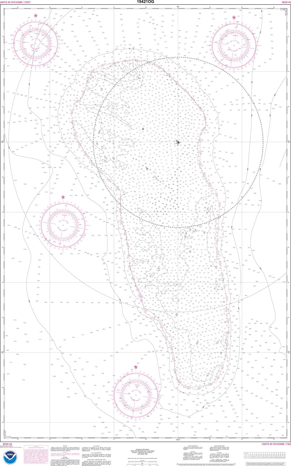 NOAA Nautical Chart 19421: Gardner Pinnacles and approaches;Gardner Pinnacles