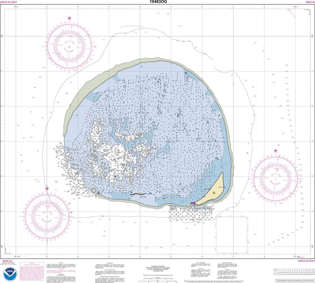 NOAA Nautical Chart 19483: Hawai'i Kure Atoll