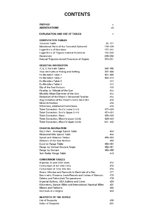 Norie's Nautical Tables,  2025 Edition