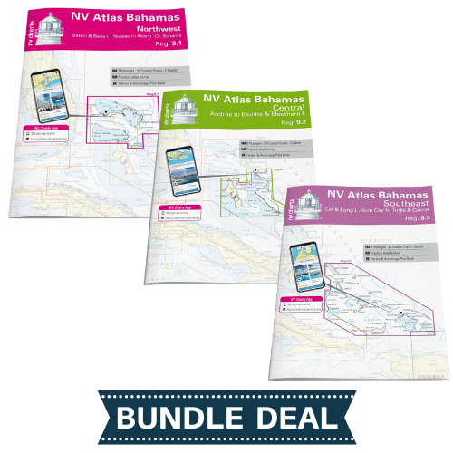 NV Chart Kit Combo Set: Bahamas North West, Central, and Southeast Regions (9.1, 9.2, 9.3), 2022/2023 Edition