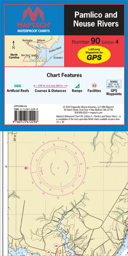 Pamlico and Neuse Rivers Waterproof Chart, 4th Edition