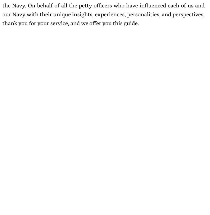Petty Officer's Guide