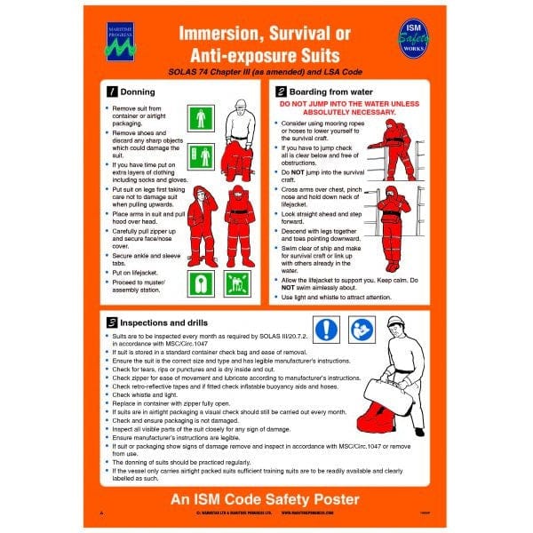 Poster - Immersion, Survival or Anti-exposure Suit
