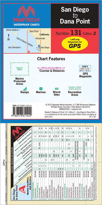 San Diego to Dana Point Waterproof Chart, 2nd Edition