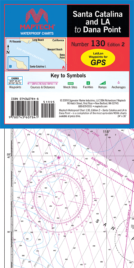 Santa Catalina and LA to Dana Point Waterproof Chart, 2nd Edition