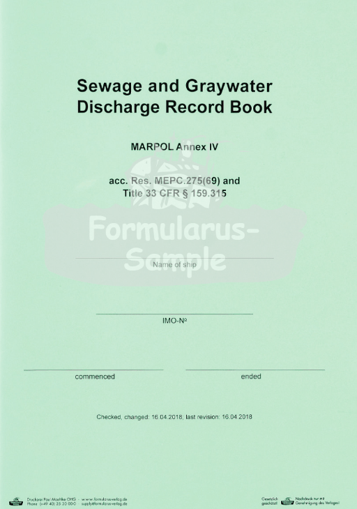 Sewage and Graywater Discharge