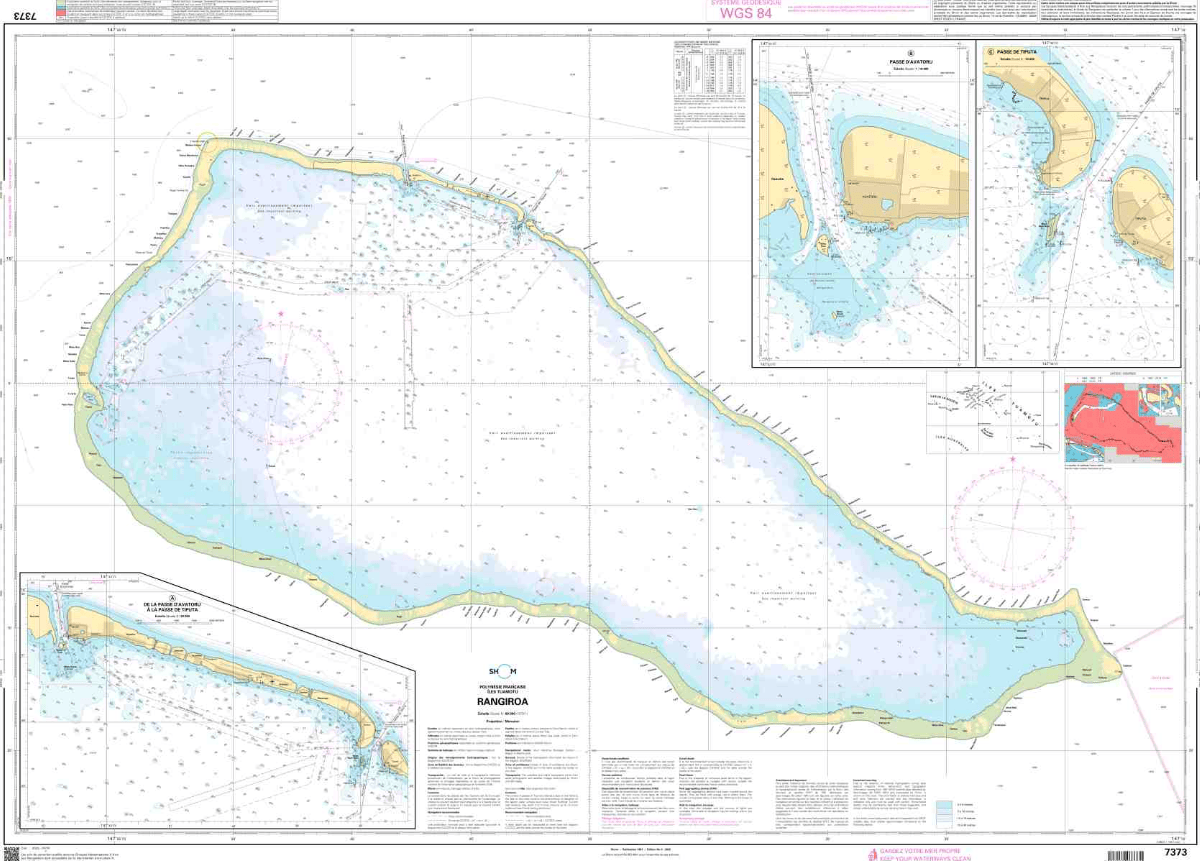 SHOM Chart SHOM7373: Rangiroa