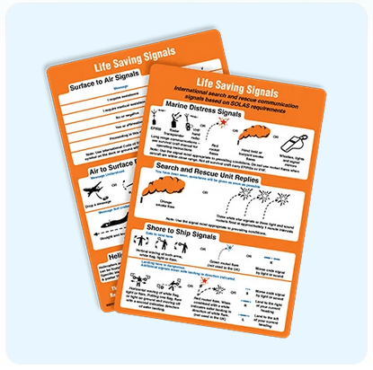 SOLAS Life Saving Signals and Rescue Card (Double Sided)