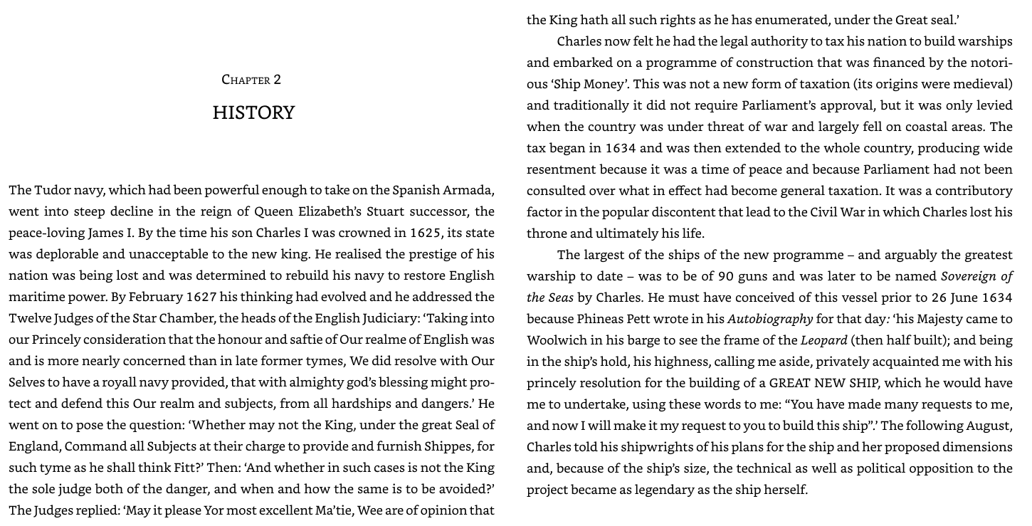 Sovereign of the Seas, 1637: A Reconstruction of the Most Powerful Warship of Its Day, 2020 Edition