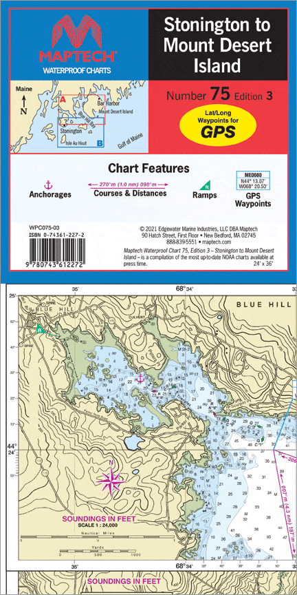 Stonington to Mount Desert Island Waterproof Chart, 3rd Edition