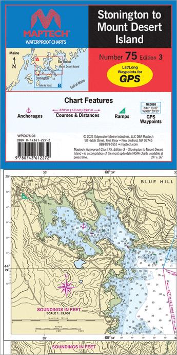Stonington to Mount Desert Island Waterproof Chart, 3rd Edition