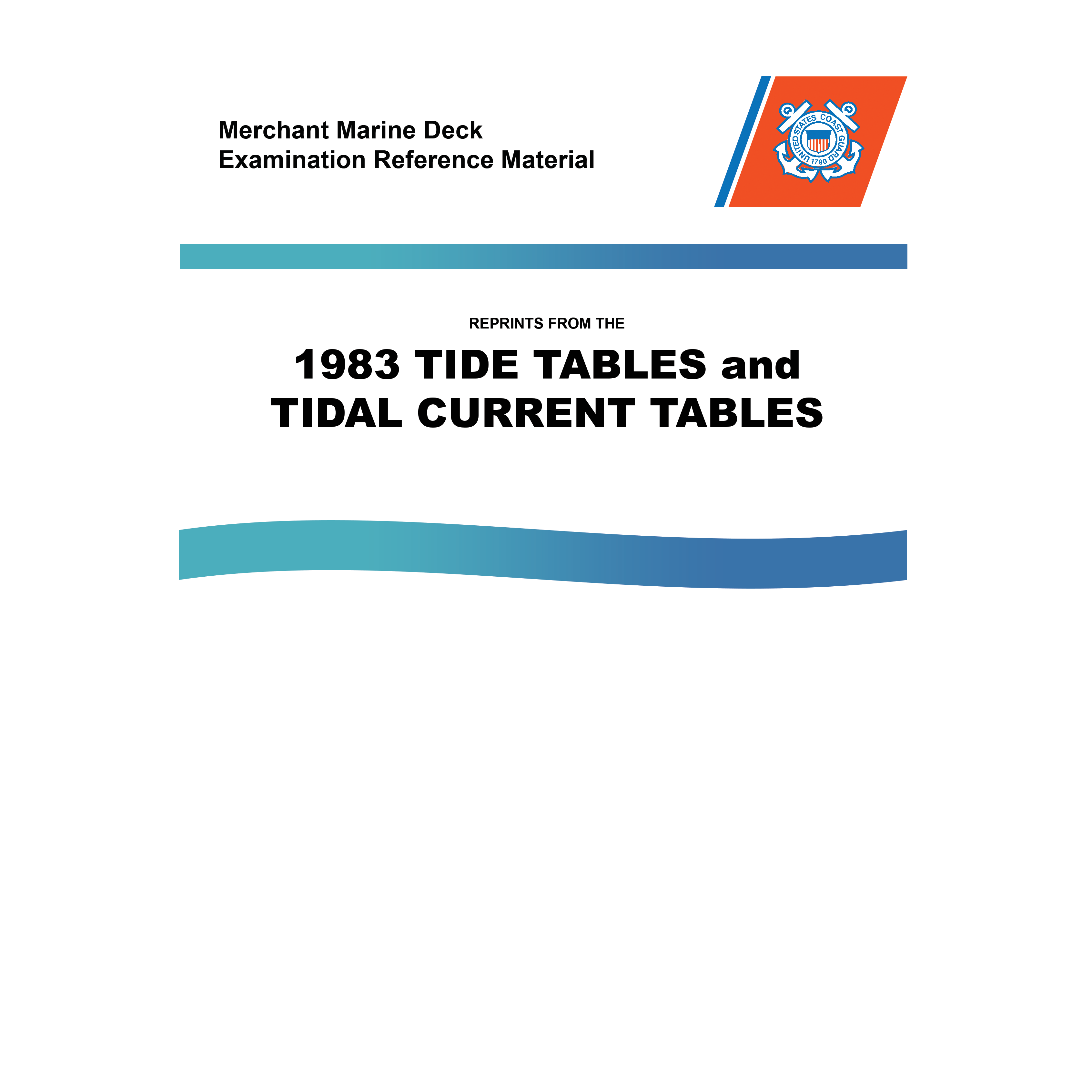 Tide Tables & Tidal Current Tables 1983