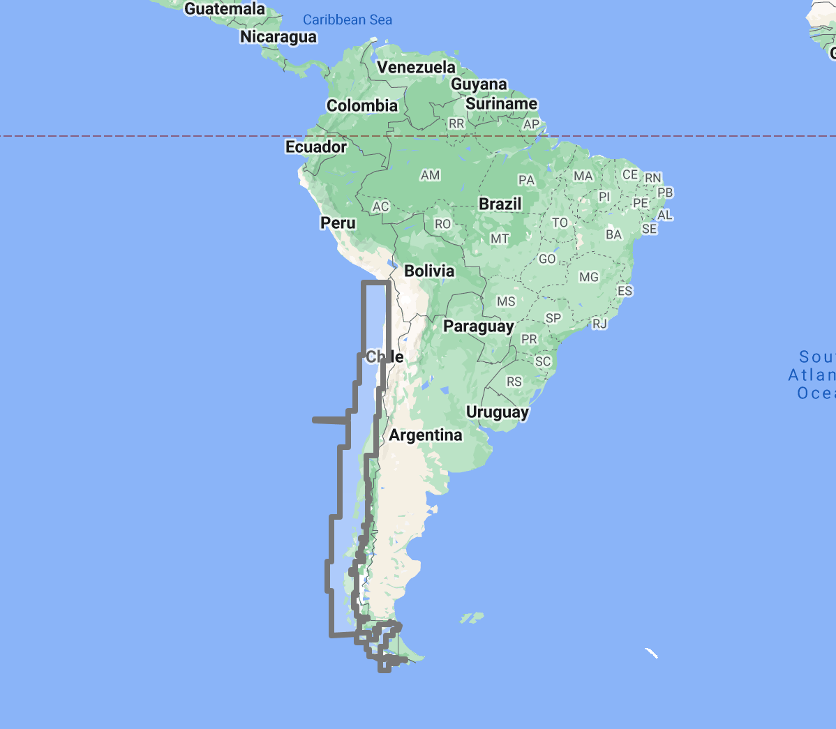 Timezero TZ Map: Chile