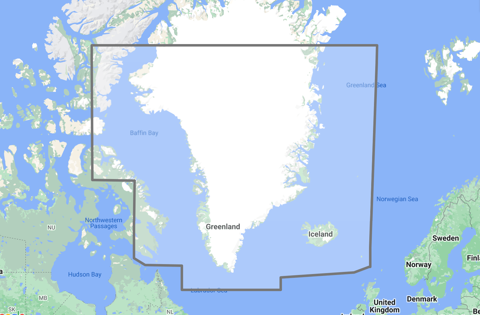 Timezero TZ Map: Iceland | Greenland