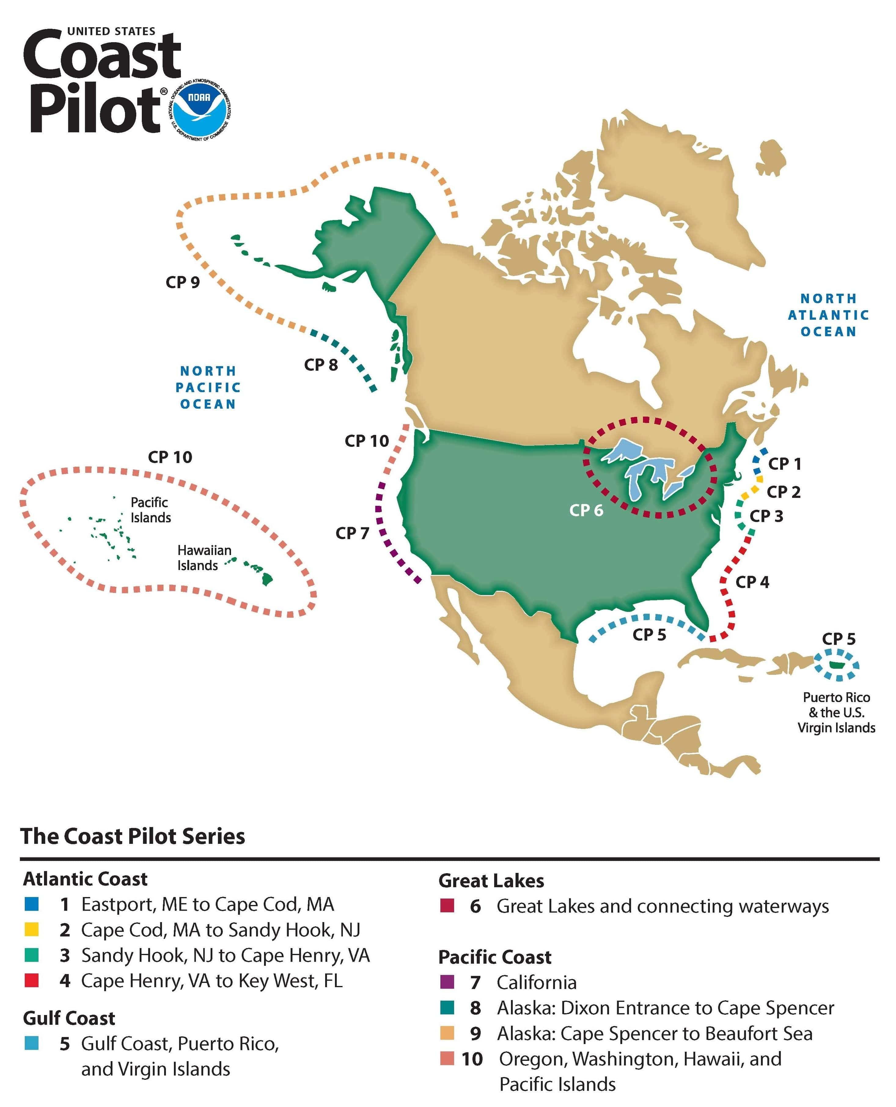 U.S. Coast Pilot 10: Oregon, Washington, Hawaii and Pacific Islands, 6th Edition 2025