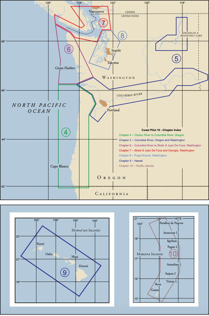 U.S. Coast Pilot 10: Oregon, Washington, Hawaii and Pacific Islands, 7th Edition 2026