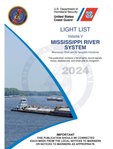 USCG Light List 5: Mississippi River System, 2024 Edition