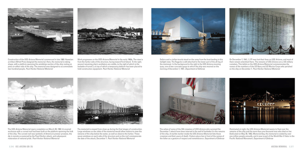 USS Arizona (BB-39) : From Keel Laying to Pearl Harbor Memorial