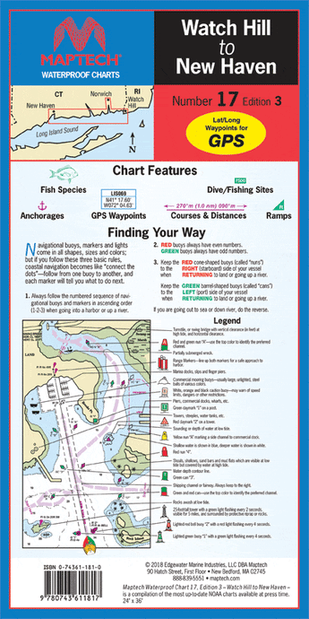 Watch Hill to New Haven Waterproof Chart, 3rd Edition