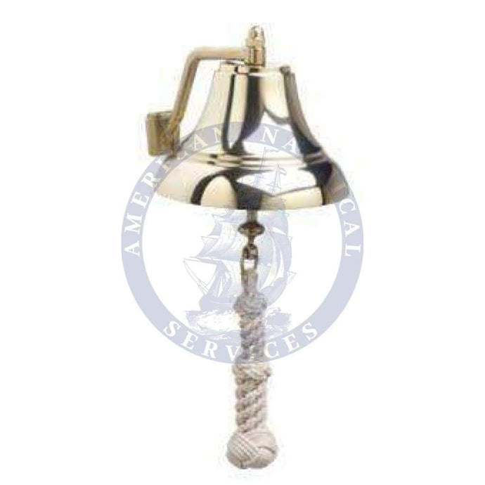 7" Brass Bell with Off-White Lanyard (Weems & Plath 7000)