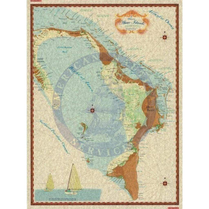Abaco Islands Map (Decorative Maps 18" x 24")