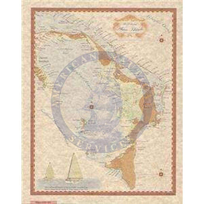 Abaco Islands Mini Map (Miniature Map 8" x 10")