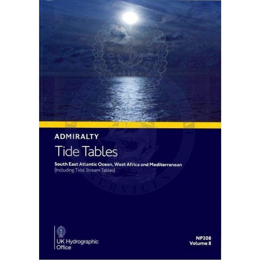 Admiralty Tide Tables (ATT) Volume 8 South East Atlantic Ocean, West Africa and Mediterranean (NP208), 2021 Edition