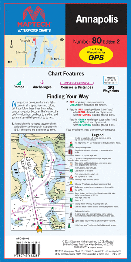 Annapolis Waterproof Chart, 2nd Edition