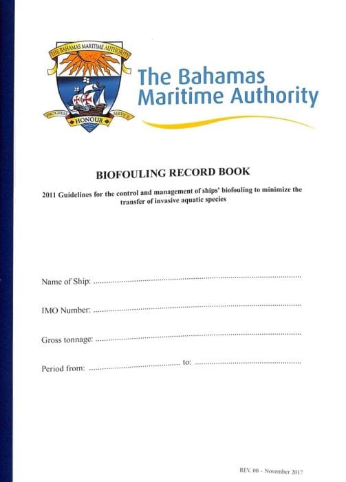 Bahamas Biofouling Record Book