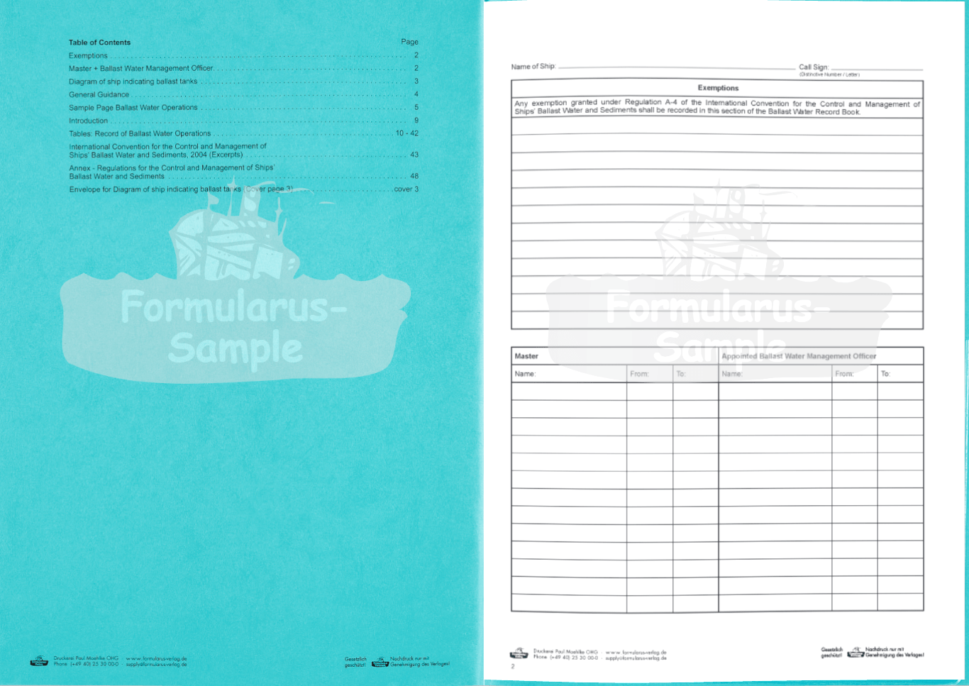 Ballast Water Record Book