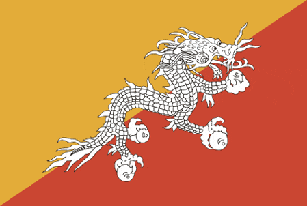 Bhutan Country Flag