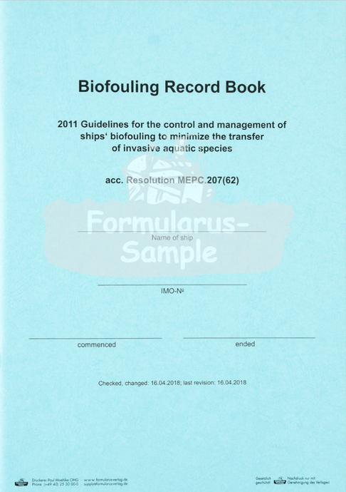 Biofouling Record Book