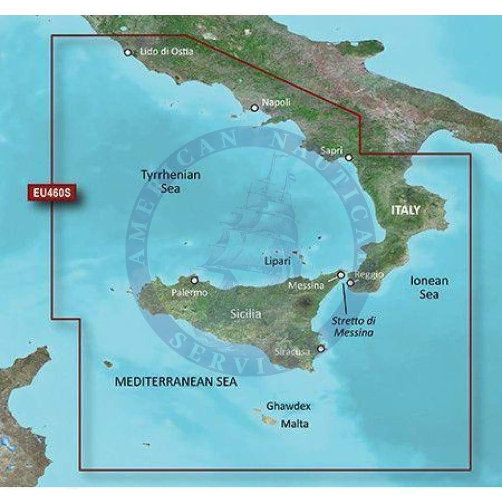 Bluechart G2 microSD™/SD™ card: HEU460S- Sicily to Lido di Ostia