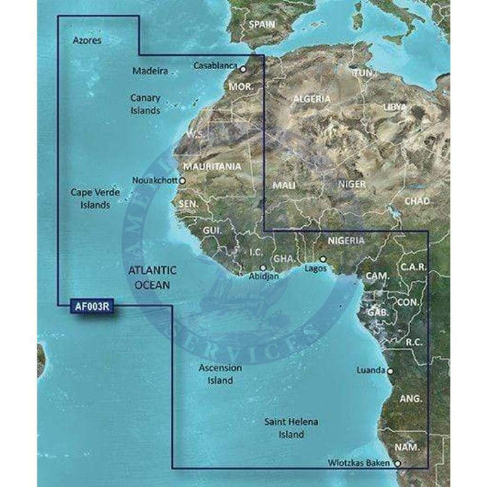 Bluechart G2 microSD™/SD™ card: HXAF003R - Western Africa