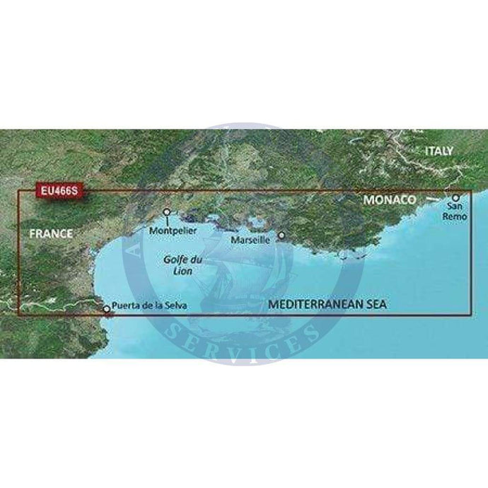 Bluechart G2 microSD™/SD™ card: HXEU466S - Golfe Du Lion to San Remo