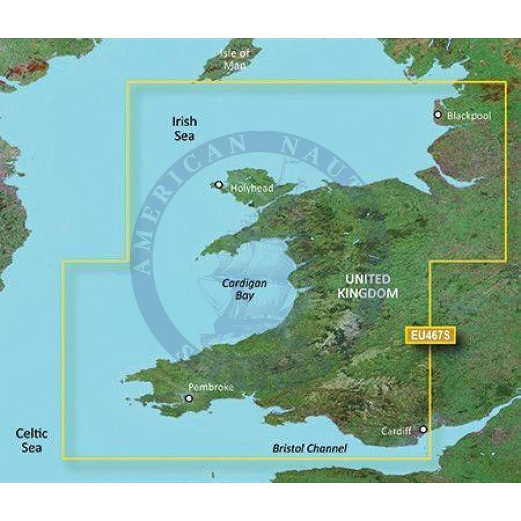 Bluechart G2 microSD™/SD™ card: HXEU467S - Blackpool to Cardiff