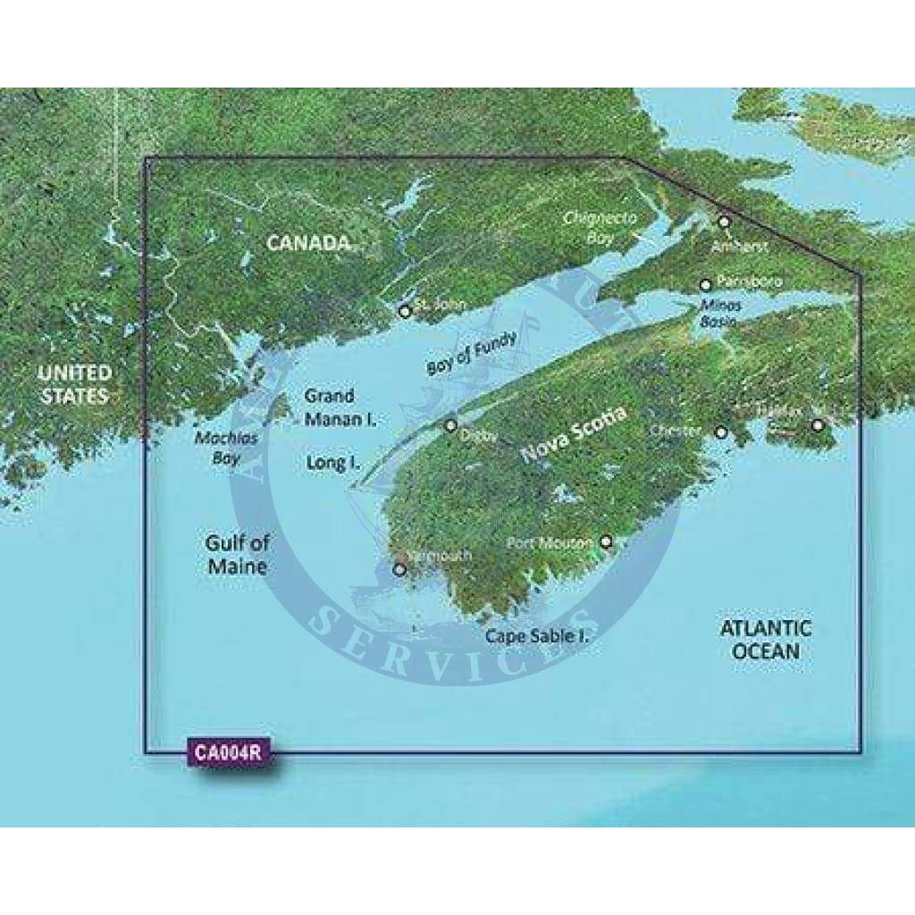 Bluechart G2 Vision microSD™/SD™ card: VCA004R-Bay of Fundy