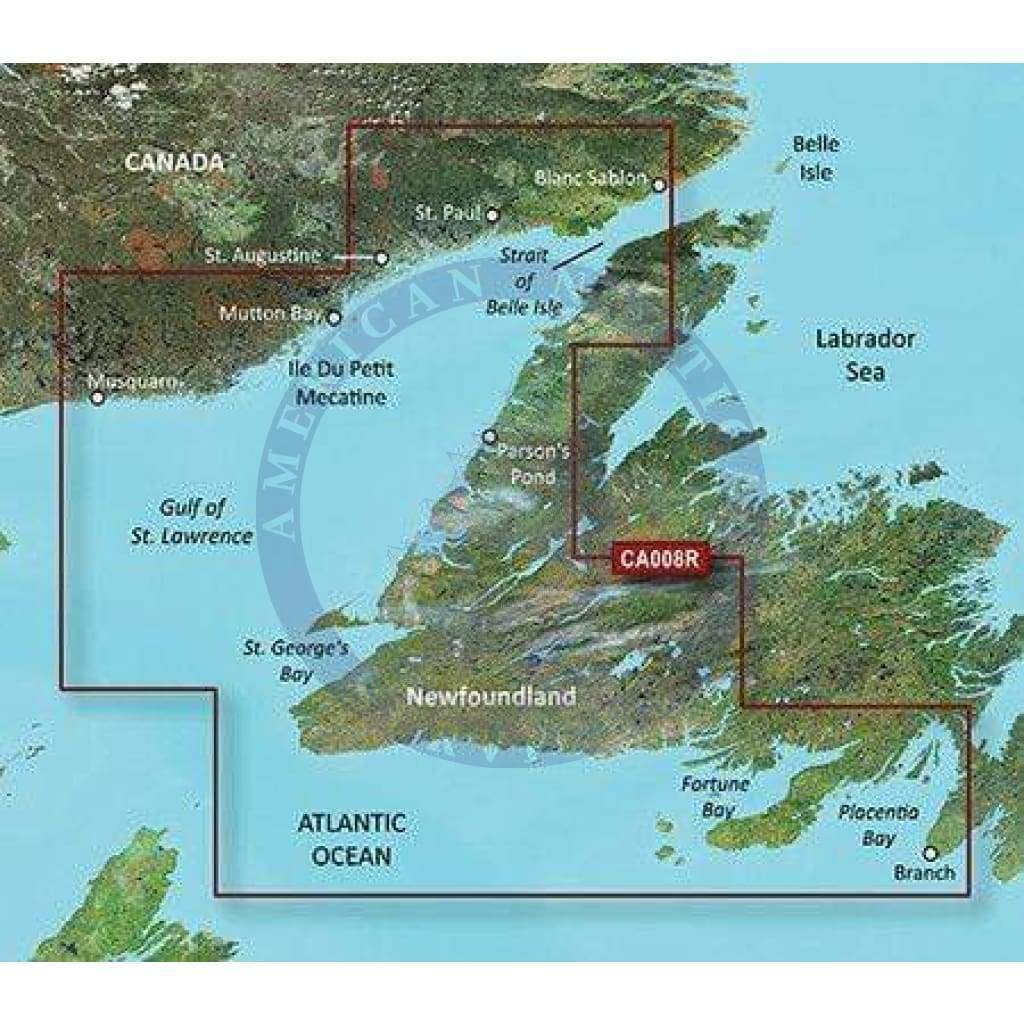 Bluechart G2 Vision microSD™/SD™ card: VCA008R - Newfoundland West